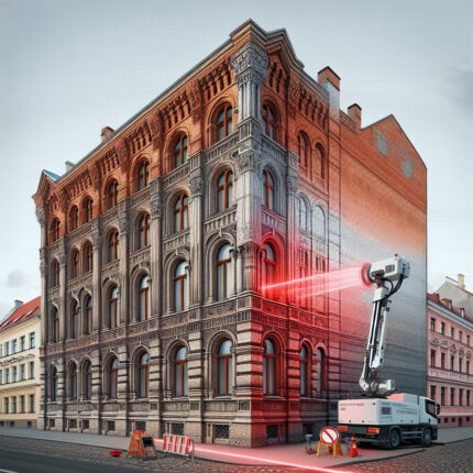 Laserowe czyszczenie elewacji cegieł fasady Ruda Śląska