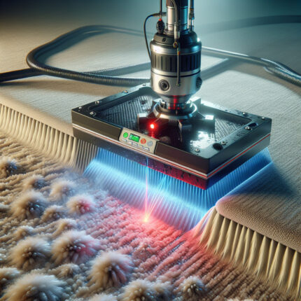 Laser cleaning for removing contaminants from carpet surfaces